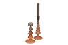 NOVA WOODS BROWN CANDLE HOLDER TRICOLOR 9X9X17CM