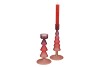 NOVA RED CANDLE HOLDER TRICOLOR 9X9X22CM