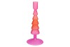 NOVA FUCHSIA CANDLE HOLDER TRICOLOR 9X9X22CM
