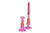 NOVA FUCHSIA CANDLE HOLDER TRICOLOR 9X9X22CM