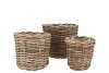 RATTAN KUBOO NATURAL CILINDER S/3 17X17/23X20/27X23CM NM