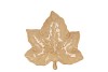 LEAF MAPLE PLATE WARM SAND 18X18X4CM NM