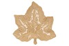 LEAF MAPLE PLATE WARM SAND 24X24X4CM NM