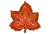 LEAF MAPLE PLATE ORANGE 24X24X4CM NM