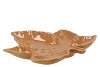 LEAF MAPLE PLATE BROWN 24X24X4CM NM