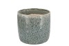 IRON STONE BLUE GLAZED POT 13X13CM