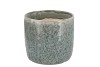 IRON STONE BLUE GLAZED POT 16X15CM