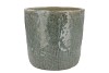 IRON STONE BLUE GLAZED POT 21X19CM