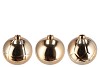 CHRISTMASBALL GOLD SINGLE VASE ASS 9X9X8CM