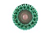CHRISTMASBALL GREEN POT 22X22X15CM NM