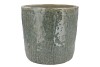 IRON STONE BLUE GLAZED POT 24X23CM