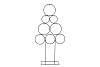 METAL CIRCLE TREE 39X12X78CM NM
