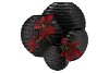 INGA JADA BLACK OVAL VASE WAVE 51X17X50CM NM