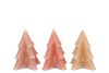 CANDLE FROSTY PINE TREE WARM SAND MIX 9X12CM ASS