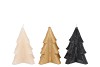 CANDLE FROSTY PINE TREE BLACK MIX 9X12CM ASS