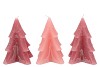 CANDLE FROSTY PINE TREE SWEETS PINK MIX12X15CM ASS
