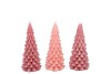 CANDLE FROSTY X-MAS TREE SWEETS PINK MIX 6X12CM ASS