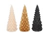 CANDLE FROSTY X-MAS BLACK MIX 8X16CM ASS