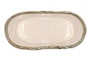 IRON STONE BLUE GLAZED OVAL POT 28X15X13CM