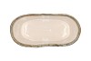 IRON STONE BLUE GLAZED OVAL POT 25X13X11CM