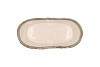 IRON STONE BLUE GLAZED OVAL POT 23X9X10CM