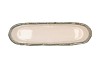 IRON STONE BLUE GLAZED OVAL POT 32X10X8CM