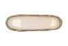 IRON STONE SAND GLAZED OVAL POT 32X10X8CM