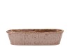 IRON STONE OLD PINK GLAZED OVAL POT 32X10X8CM NM