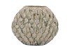AGLIO JADA GREEN OVAL VASE ACTIVE GLAZE STRUCTURE 32X12X26CM