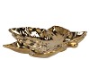LEAF MAPLE PLATE GOLD 24X24X4CM NM