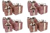 SPARKLE GIFTBOX PINK LED S/3 15X18/20X23/25X28CM