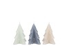 CANDLE FROSTY PINE TREE GREY MIX 6X8CM ASS