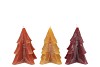CANDLE FROSTY PINE TREE AUTUMN SPICES MIX 9X12CM ASS