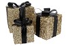 SPARKLE GIFTBOX BLACK LED S/3 15X18/20X23/25X28CM
