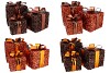 SPARKLE  BROWN GIFTBOX TEDDY LED SET 3 15X18/20X23/25X28CM