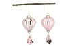 GLASSBALL ORNAMENTS BALLOON PINK MIX ASS S/2 7X7X16CM NM