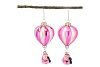 GLASSBALL ORNAMENTS BALLOON FUCHSIA MIX ASS S/2 7X7X16CM NM