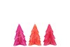 CANDLE FROSTY PINE TREE FUCHSIA MIX 6X8CM ASS