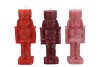 CANDLE FROSTY NUTCRACKER RED MIX 7X7X20CM