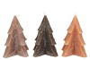 CANDLE FROSTY PINE TREE WOODS BROWN MIX 12X15CM ASS