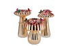 BIRD MUSHROOM VASE METALIC GOLD ASS 14X14X20CM NM