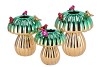 BIRD MUSHROOM VASE METALIC GREEN ASS 14X14X20CM NM