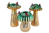 BIRD MUSHROOM VASE METALIC GREEN ASS 18X18X31CM NM