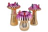 BIRD MUSHROOM VASE METALIC FUCHSIA ASS 18X18X31CM NM