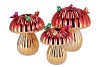 BIRD MUSHROOM VASE METALIC RED ASS 18X18X31CM NM