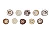 BICOLORE NATURAL BROWN MIX CANDLE H ASS SET OF 2 6X7CM NM