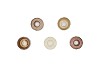 BICOLORE NATURAL BROWN MIX CANDLE H ASS SET OF 2 6X7CM