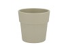 CERAMIC LIGHT KAKI POT ORCHID EDGE STRUCTURE 13CM