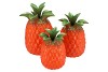 PINEAPPLE TROPICAL ORANGE VASE 16X16X22CM NM