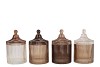 BICOLORE NATURAL BROWN MIX JARS ASS 11X17CM